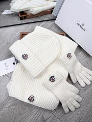 Moncler Wool Beanie Scalf Gloves Set White 1164 - 4