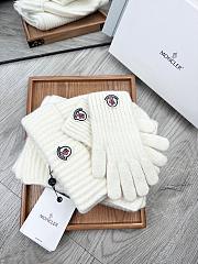 Moncler Wool Beanie Scalf Gloves Set White 1164 - 2