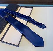 Prada AL9 Logo Silk Necktie Blue 1120 Size 7cm - 4