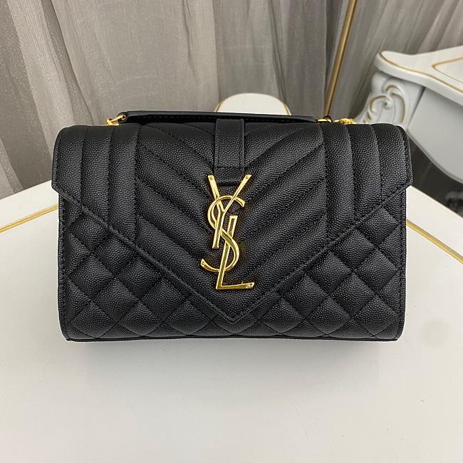 Saint Laurent Black Gold Bag 1450YS Size 21x13x6cm - 1