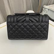 Saint Laurent Black Silver Bag 1450YS Size 21x13x6cm - 3
