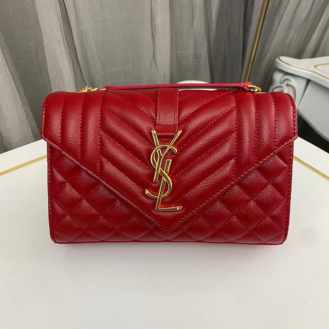 Saint Laurent Red Bag 1450YS Size 21x13x6cm - 1