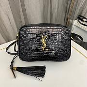 Saint Laurent Black Croco Gold Bag 1446YS Size 23x16x6cm - 1