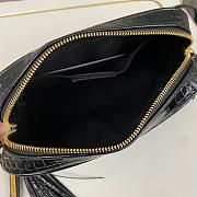 Saint Laurent Black Croco Gold Bag 1446YS Size 23x16x6cm - 5