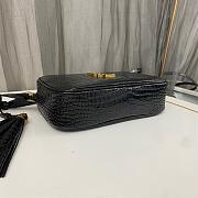 Saint Laurent Black Croco Gold Bag 1446YS Size 23x16x6cm - 4