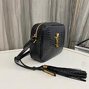 Saint Laurent Black Croco Gold Bag 1446YS Size 23x16x6cm - 3
