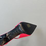 Saint Laurent Slingback Leather Pumps Red 10CM - 6