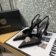 Versace La Medusa 12mm Slingback Pumps Black - 4