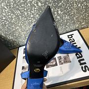 Versace La Medusa 12mm Slingback Pumps Blue - 5