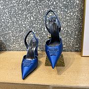 Versace La Medusa 12mm Slingback Pumps Blue - 2