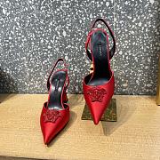 Versace La Medusa 12mm Slingback Pumps Red - 4
