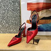 Versace La Medusa 12mm Slingback Pumps Red - 2