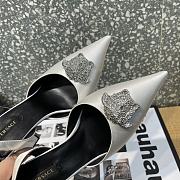 Versace La Medusa 12mm Slingback Pumps Silver - 4