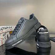 Dolce & Gabbana Calfskin Nappa Portofino Sneakers Black - 3