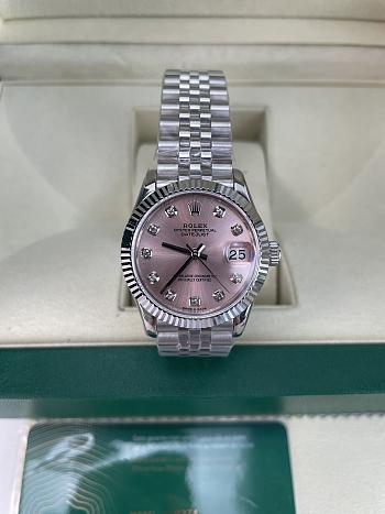 Rolex Datejust Watch Silver Pink 31mm