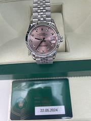 Rolex Datejust Watch Silver Pink 31mm - 5