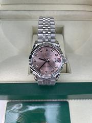Rolex Datejust Watch Silver Pink 31mm - 2