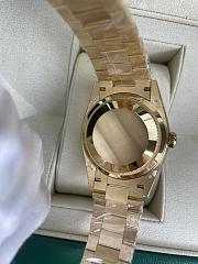 Rolex Watch 36mm Baguettes and Diamond Dial Gold - 3