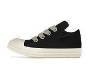 Rick Owens Jumbo Lace Recycled Puffer Low Black Milk SS24 - 1