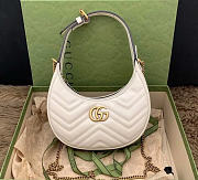 Gucci Marmont Half Moon Shaped White Size 11x21x5CM - 1
