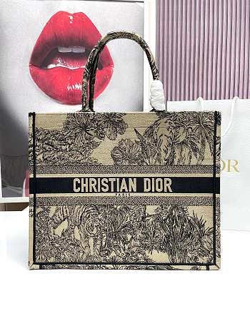 Dior Apricot Book Tote Shopping Bags 42cm