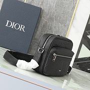 Dior Black Zip Messenger Bag size 23x17x7cm - 3