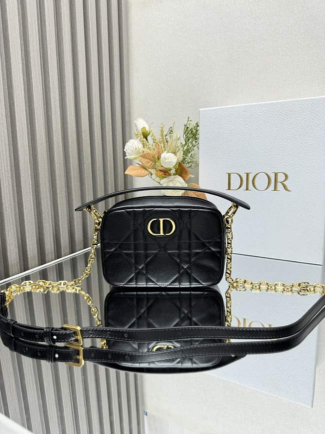 Dior Black Caro Camera Bag B930314 size 19x13x4cm - 1