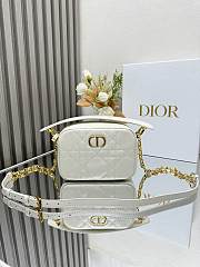 Dior White Caro Camera Bag B930313 size 19x13x4cm - 6