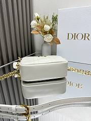 Dior White Caro Camera Bag B930313 size 19x13x4cm - 4