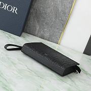 Dior Black Embossed Triangle Clutch B930268 Size 27x19x6cm - 3