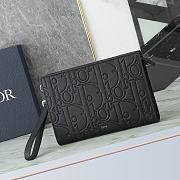 Dior Black Embossed Triangle Clutch B930268 Size 27x19x6cm - 6