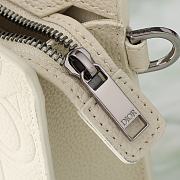 Dior White Embossed Triangle Clutch B930269 Size 27x19x6cm - 5