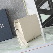 Dior White Embossed Triangle Clutch B930269 Size 27x19x6cm - 3