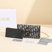 Dior Chain Handbag Blue Oblique B930292 Size 21x12x4cm - 1