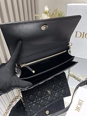 Dior Handbag Black Lambskin B930556 Size 24x14 x7cm - 6