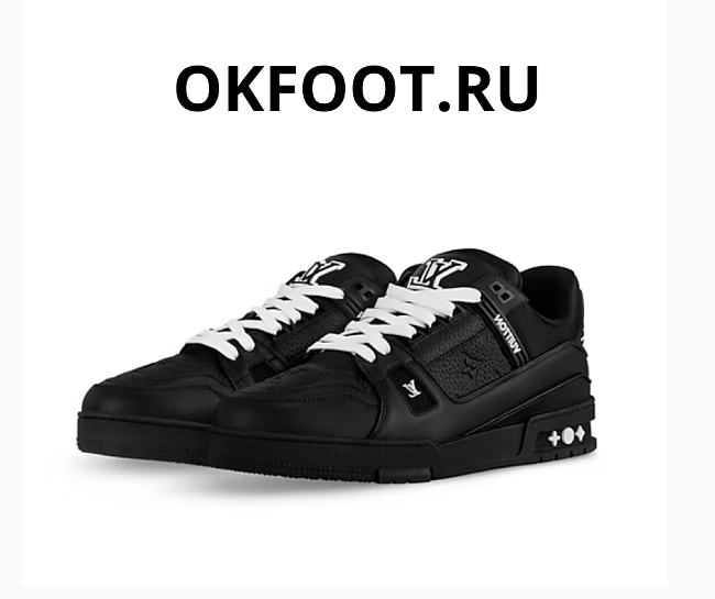 Louis Vuitton Trainer Sneaker Black 1AARFA - 1