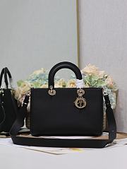 Dior Litchi Leather Bag Black Size 30x120x13cm - 1