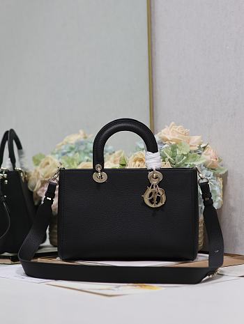 Dior Litchi Leather Bag Black Size 30x120x13cm