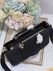 Dior Litchi Leather Bag Black Size 30x120x13cm - 3