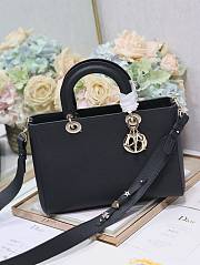 Dior Litchi Leather Bag Black Size 30x120x13cm - 2
