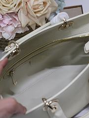 Dior Litchi Leather Milk White B930525 Size 30x120x13cm - 5