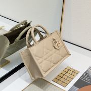 Dior Mini Book Tote Handbag Cream B930496 Size 21x13x7cm - 4