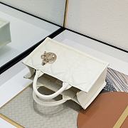 Dior Mini Book Tote Handbag White B930495 Size 21x13x7cm - 6
