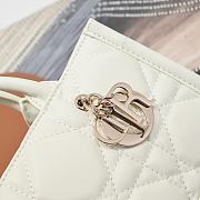 Dior Mini Book Tote Handbag White B930495 Size 21x13x7cm - 4