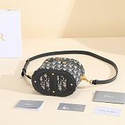 Dior Signature Vanity Bag in Blue Size 16x11x9cm - 3