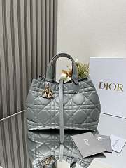 Dior Toujours Handbag Grey Blue B930545 Size 28x19x21cm - 1