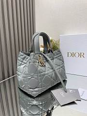 Dior Toujours Handbag Grey Blue B930545 Size 28x19x21cm - 2