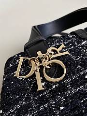 Dior Toujours Handbag Tweed Trumpet Black Size 23×15×15cm - 6