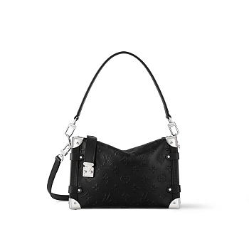 LV Side Trunk MM Black Silver Size 23 x 16 x 8cm