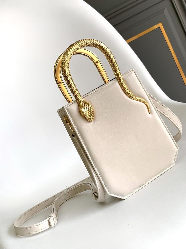 BVLGARI Serpentine Tote Gold Ivory Opal Size 13x17x5cm - 1